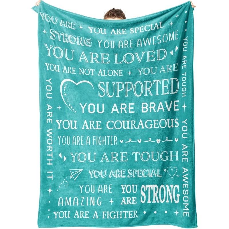Get Well Soon Blanket for Women, Inspiring Recovery Gift After Surgery, Thoughtful Present for Sick Friends & Sisters, Comforting Care Package