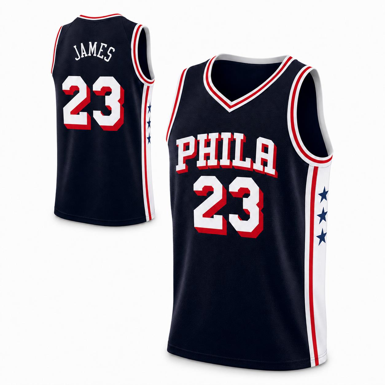 Unisex Basketball #23 James Philadelphia Team Swingman Jersey - Icon Edition - Royal Unisex Basketball #23 James Philadelphia Team Swingman Jersey - Icon Edition - Royal