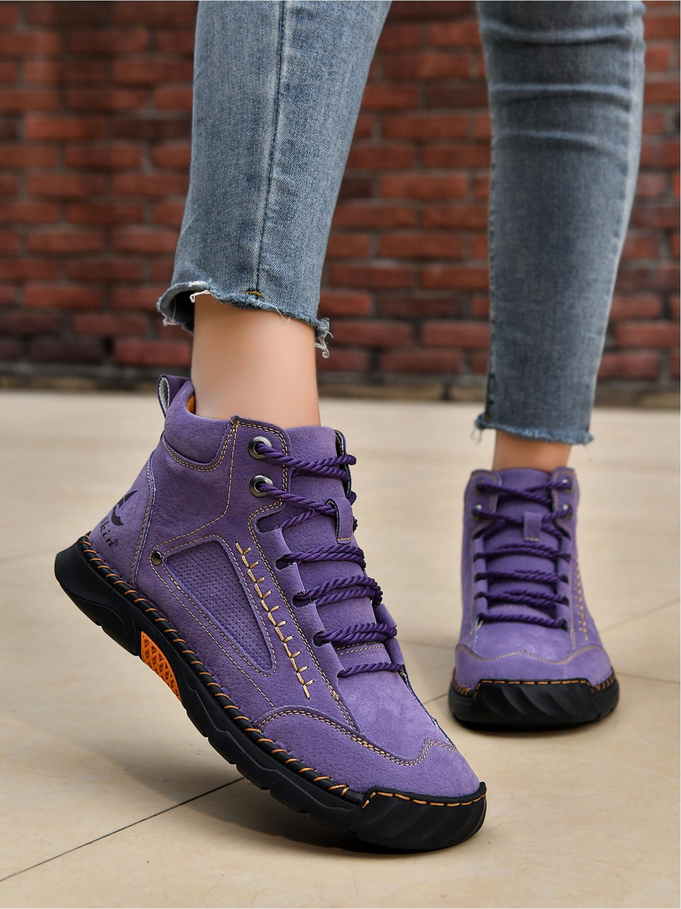 Vintage Hand-Stitched Chelsea Work Boots, Soft Bottom Anti-Slip Casual Hiking Shoes, Synthetic Leather, Medium Width, All Seasons