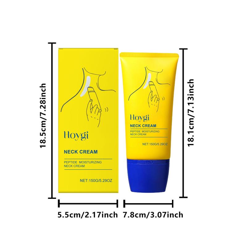 Hoygi Neck Firming Cream 150g, Deep Moisturizing & Tightening Formula, Low Allergenic, Easy Absorption Massage, Contains Glycerine & Oligopeptide-1