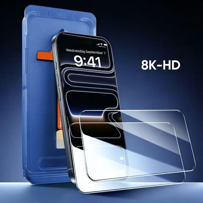 Clear & Privacy Protections Screen Protector, for iPhone 17 Pro Max/16/15 Plus/14/13/12/11 Series/ Auto Dust Elimination, Bubble Free, HD,【Different Color Different Function：Black: with 28° Privacy Protections, Clear: Only 4K HD】, National Day Offers