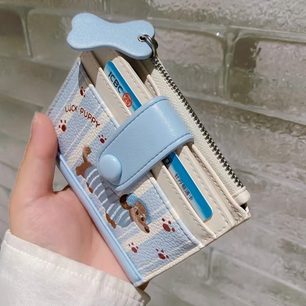Lightweight Short Wallet with Dachshund Print for Women, Minimalist PU Leather Foldable Design, Fashionable Card Holder with Multiple Card Slots, Card Slot, Wallets For Women