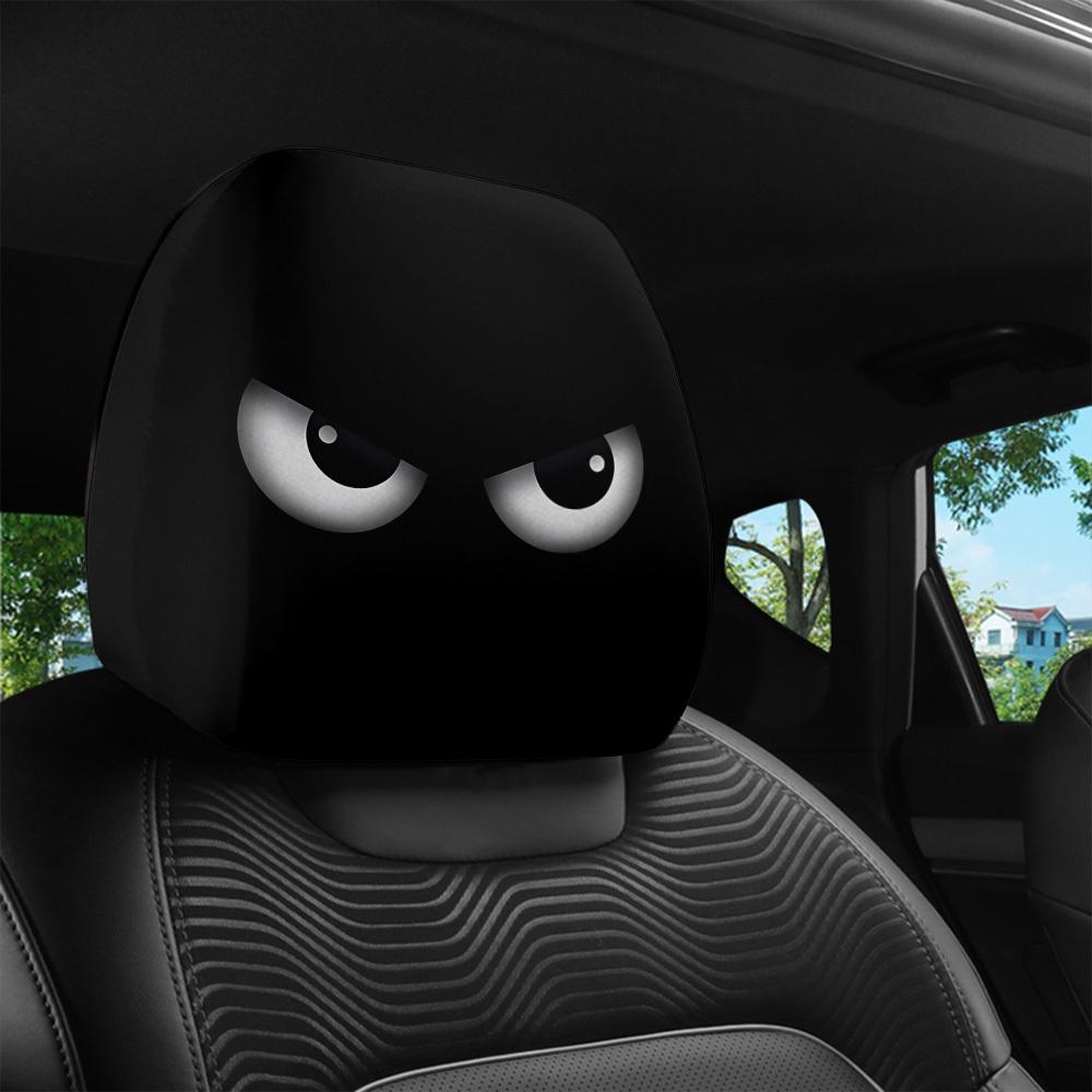 Horror Theme Car Headrest Covers, Comfortable Fashion Seat Protectors, Fun Vehicle Decor for Drivers & Passengers, Easy Installation, Automotive Seat Covers, Car Seat Decorative