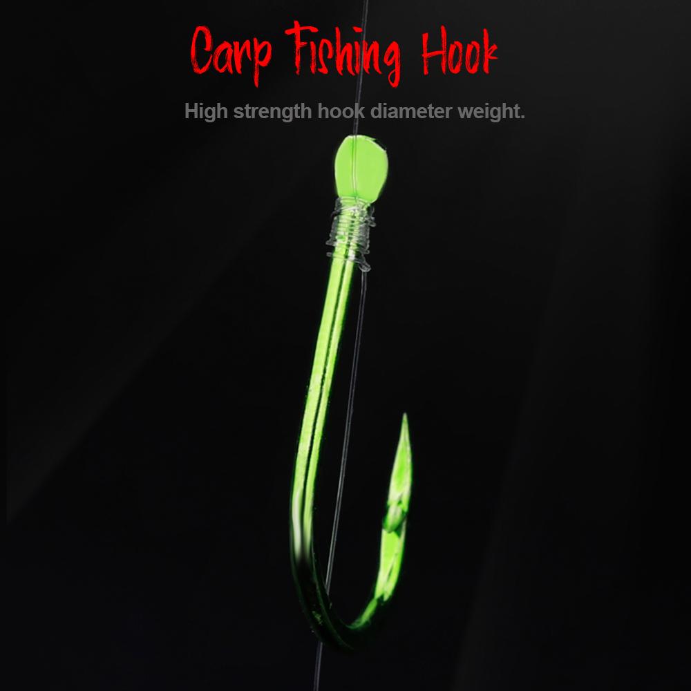 FTK Ise-Ni Fishing Hooks, Fluorescent Green, Flattened, 100pcs Stainless Steel, High-Carbon Steel, Barbed