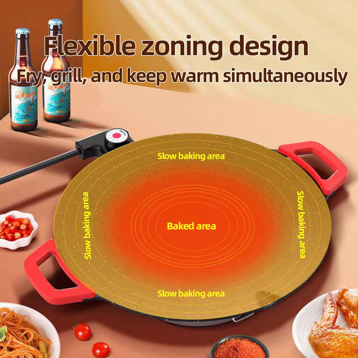 Portable Smokeless Indoor Korean BBQ Grill - Electric Grill with Adjustable Temp & Non-Stick Surface for Meat/Vegetables