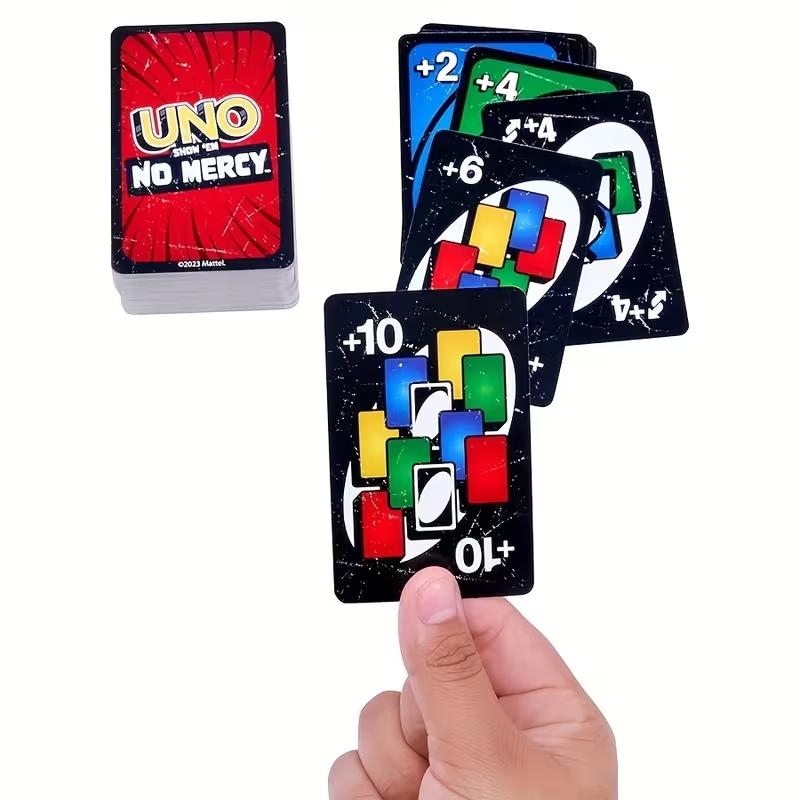 Uno No Mercy Special Edition Card Game, Perfect for Party Icebreaker, Competitive Fun for Adults & Teens, Classic Uno for Collectors, Card Deck, Numbered Cards