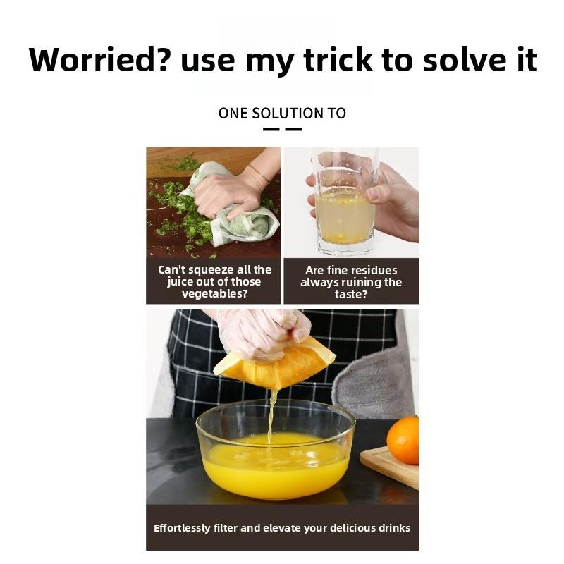 Kitchen Soy Milk Filter Bag Ultra-Fine Mesh, Home Juice Wine Filter Strainer, Vegetable Fruit Sieve Bag, Kitchen Essentials