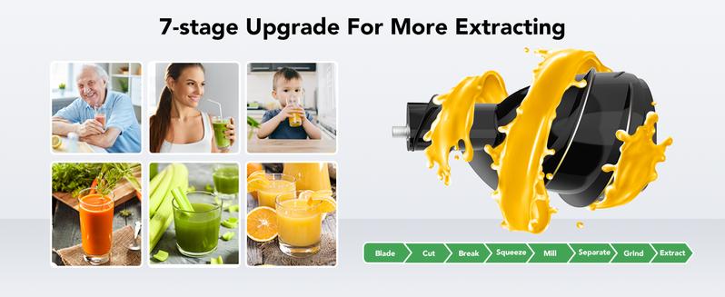 Cold Press Juicer, Whole Vertical Juicer, Slow Masticating Juicer Machines, with Big Wide 83mm Chute, Cold Press Juicer for Whole Fruits and Vegetables, Juicer Machine BPA-Free Cold Press Juicer, Whole Vertical Juicer, Slow Masticating Juicer Machines, with Big Wide 83mm Chute, Cold Press Juicer for Whole Fruits and Vegetables, Juicer Machine BPA-Free