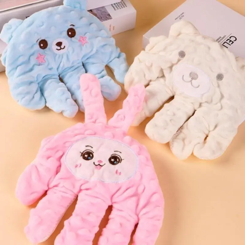 Soft Plush Palm-Shaped Soothing Pillow with Automatic Patting, Cozy Fuzzy Sleep Companion Cushion, Anti-Restless Plush Doll Pillow for Nighttime Rest & Napping