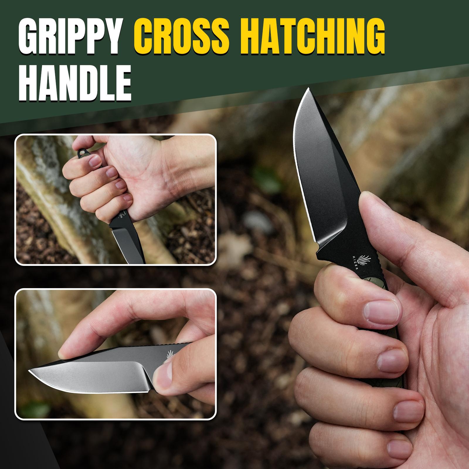 Kizer Outdoor EDC Muskrat D2 G10 Oliver Green Handle 1064A1