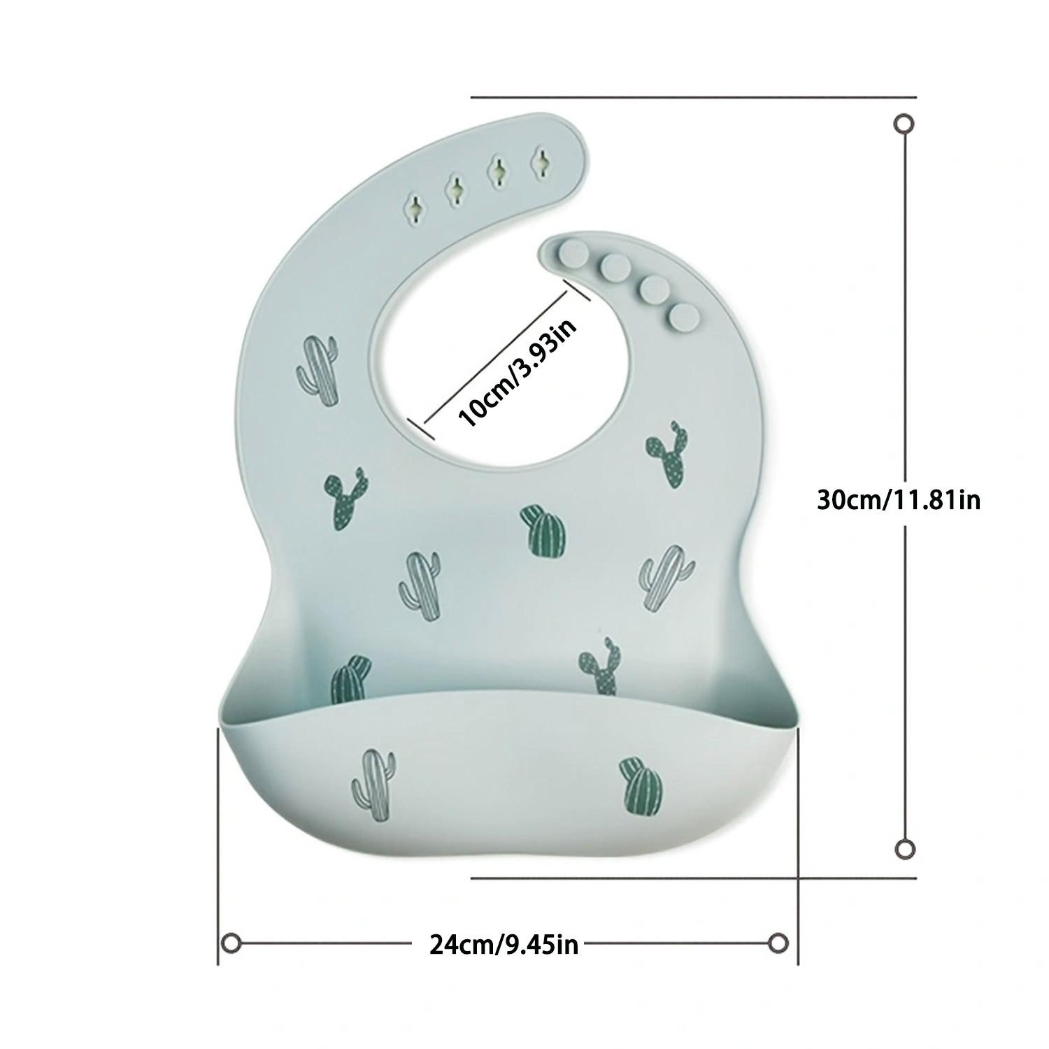 Children Silicone Bib Waterproof Anti-Stain Easy Clean Suitable for Boys Girls, Baby Feeding Apron, 1 Piece Pack