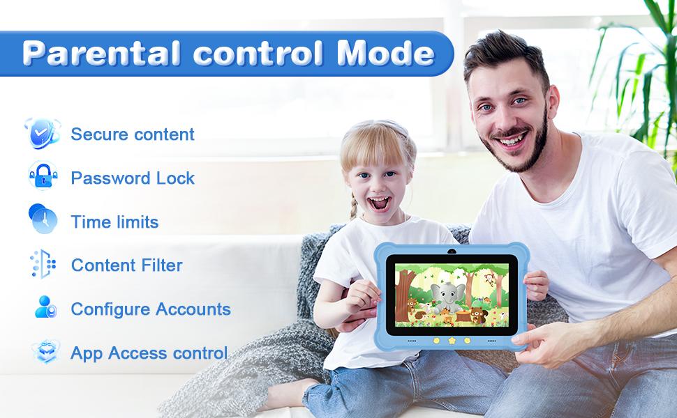 Redbeat B1 Kids Tablet 6GB RAM 32GB ROM Expandable to 1TB Built-in Stand 3G/5G WiFi Eye Health Mode Drop-Resistant Design for New Year Birthdays or Holidays Gifts Black Friday Flash Sale Halloween