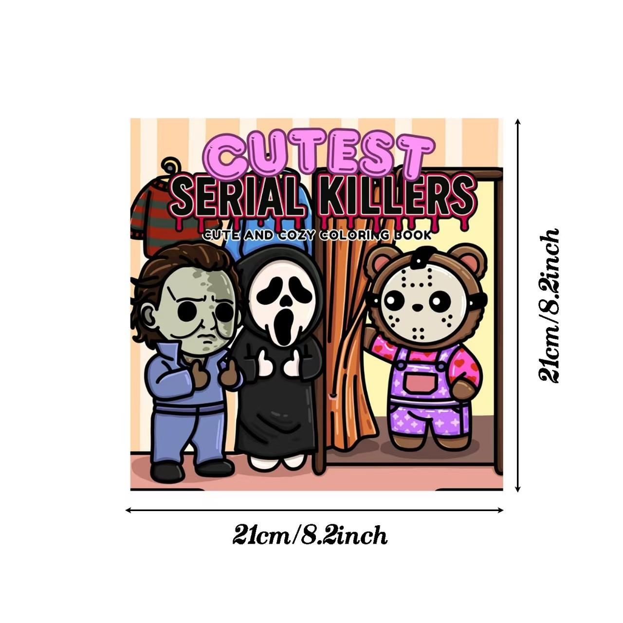 Cute Horror Character Coloring Book for Adults, Cozy Halloween Theme Stress Relief Activity, Perfect for Adult Relaxation and Fun