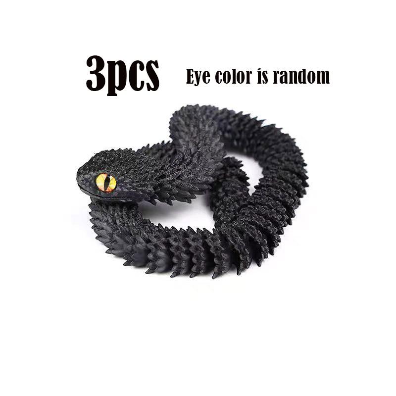 Snake and Snake Antique 3D Printed Jointed Toy, Bright Colors Pla Material, Perfect for Holiday Decor and Gifts