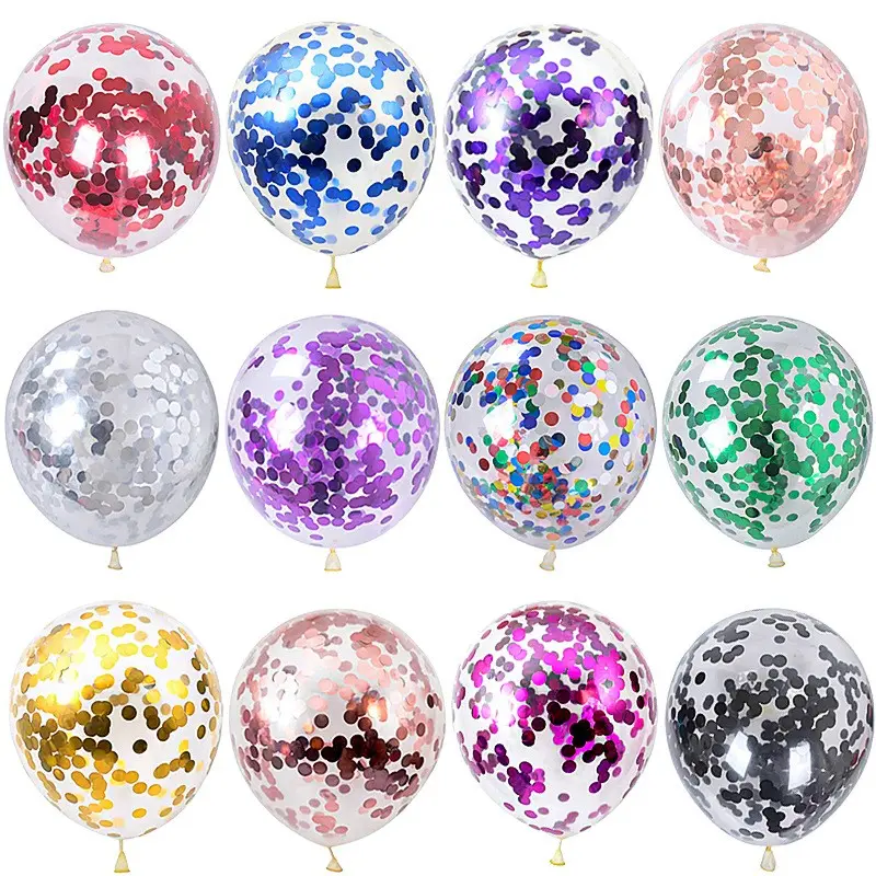 10/20pcs-12in Glitter Balloons, Blue Metal Gold Silver Color, Halloween Christmas Birthday Party Baby Bath Decorations