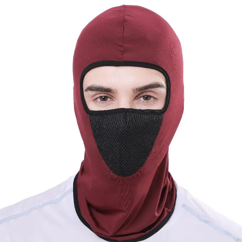 Ice Silk Lycra Balaclava Face Mask, Breathable Sun Protection Head Cover, Wind Dust Resistant Sweat Wicking Helmet Liner for Cycling, Motorcycle & Outdoor Sports cute cherry design bag charm keychain extender chain decor little girl home stylish key