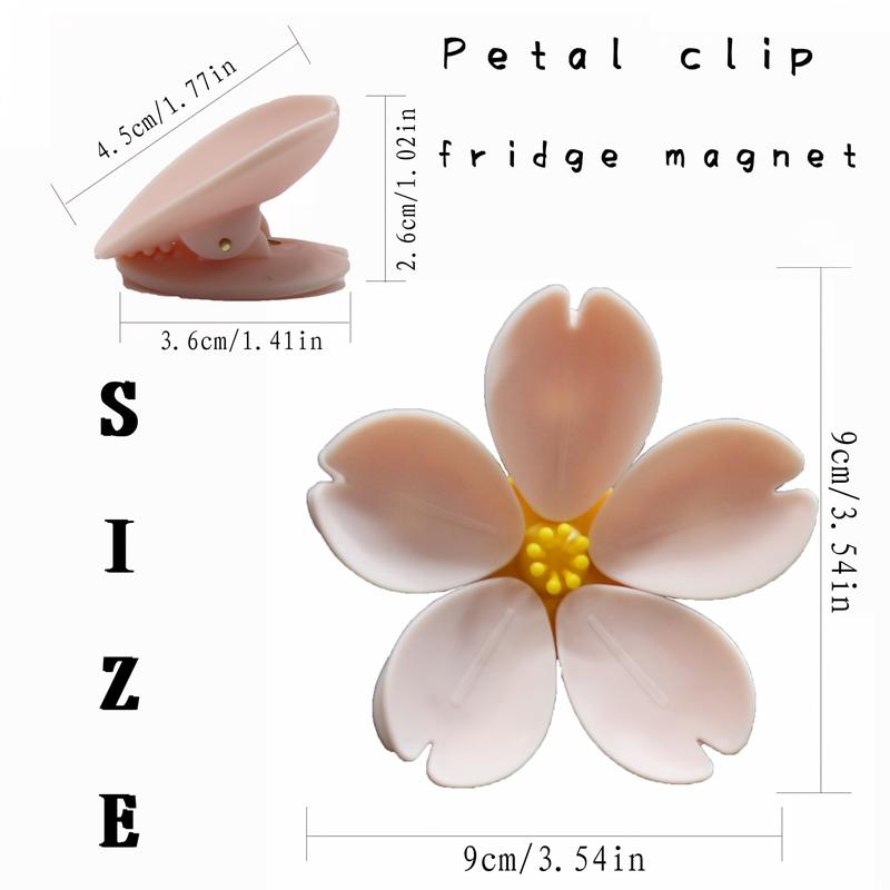 Magnetic Cherry Blossom Refrigerator Sealing Clip, Petal Seal Clips, Creative High-End Design, Style Beautiful Fridge Magnet