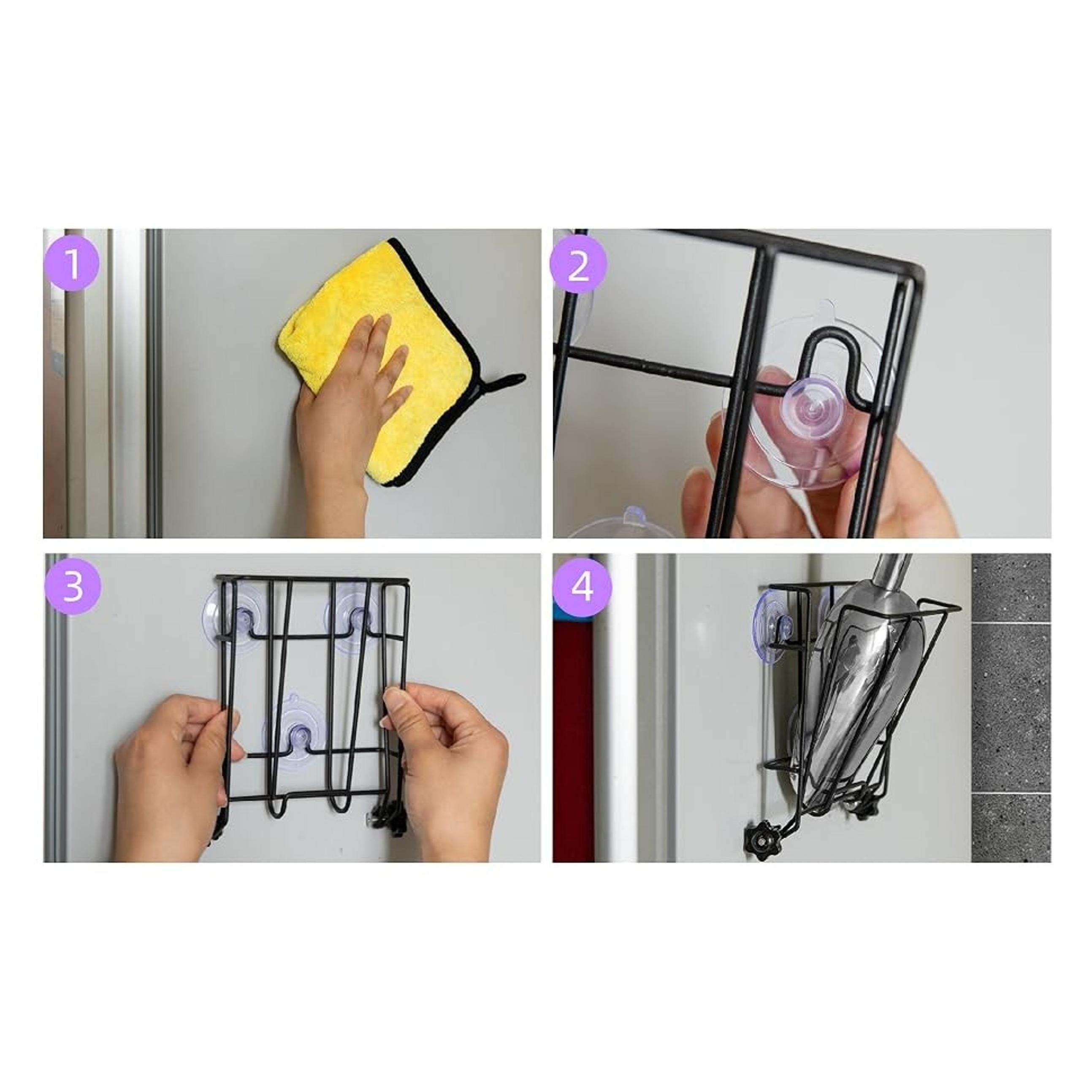 Ice Scoop Holder Foldable, Metal Heavy Duty Ice Maker Scoop Holder for Ice Maker Kitchen Freezer Bar Party Wedding, Large Capacity, Easy Clean (Standard)