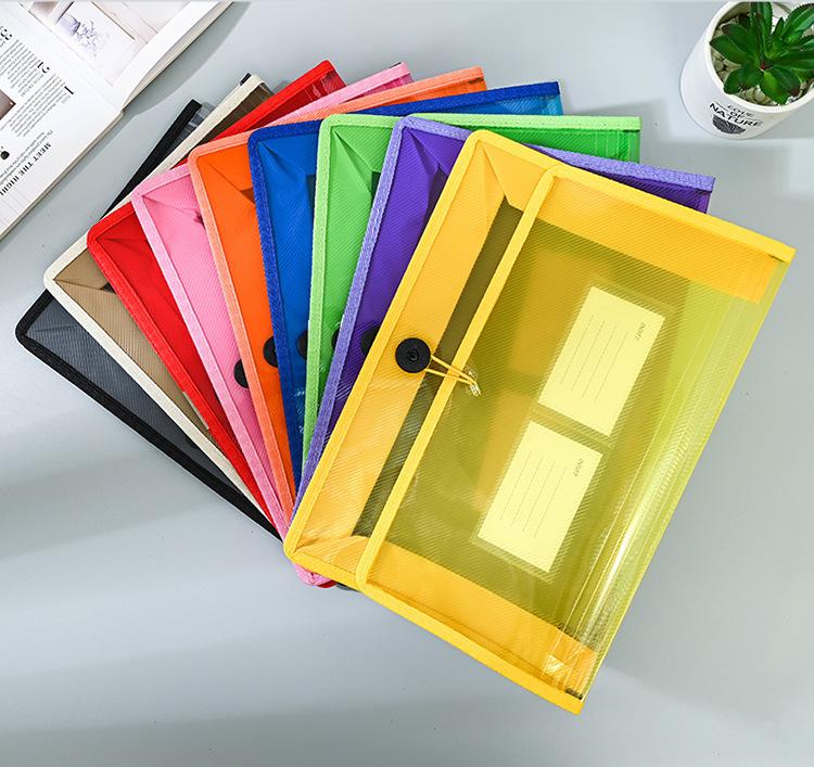 A4 Transparent Document Bag with 3D Edges Waterproof Single Layer Large Capacity for Students Exam Papers Office File Storage