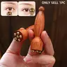 Wooden Facial Gua Sha Board, Traditional Chinese Medicine Acupressure Tool Massager, Facial Roller, For Eye Bags, Dark Circles & Gentle Sensitive Skin, Light Beige, With Face & Eye Massage Stick, Ideal For Eye & Acupoint Care, Beauty Massagers