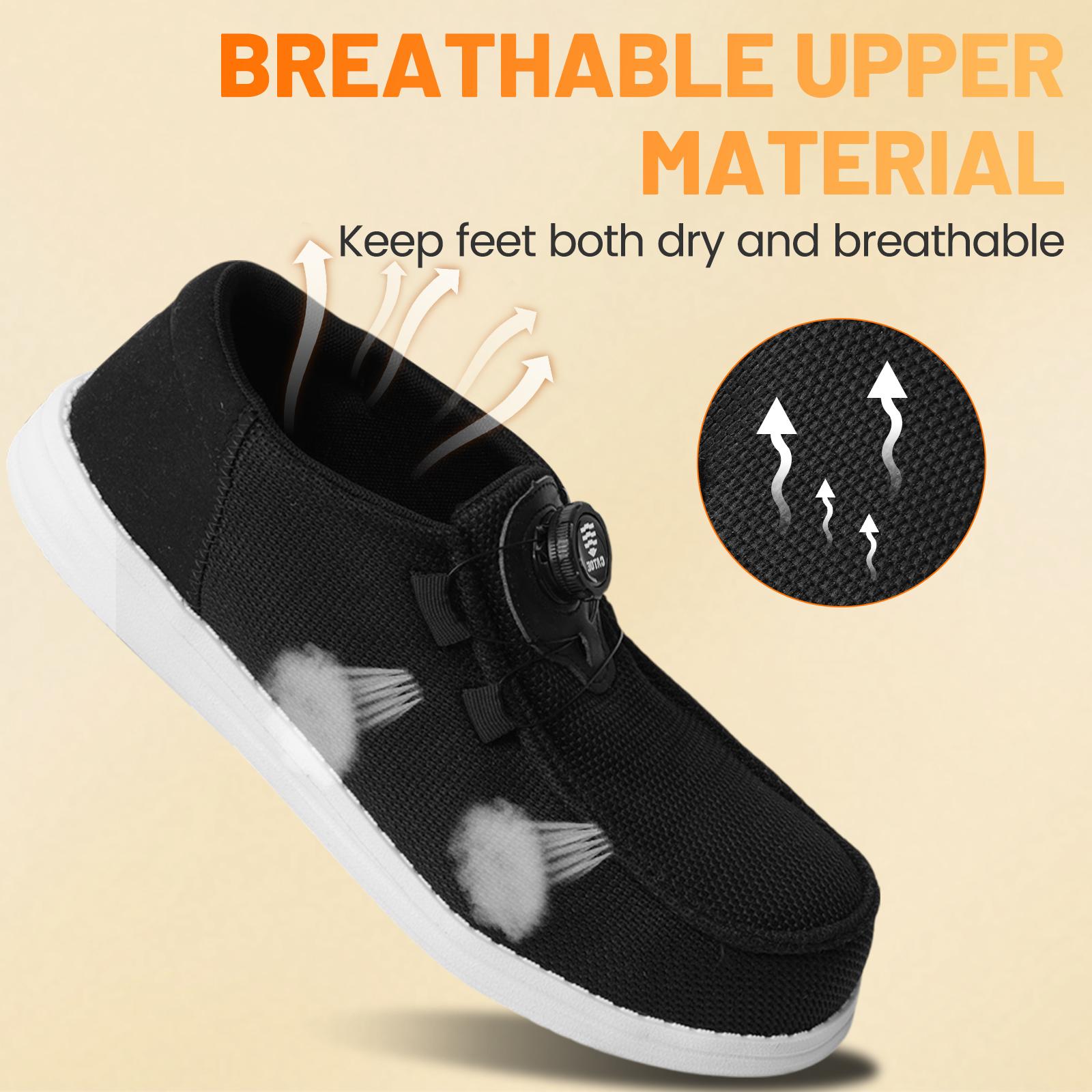 Men's Steel Toe Shoes Safety shoes Work shoes Stylish shoeLightweight Composite Toe Sneakers Swivel Buckle Women and Men Slip On Safety Work Shoes Composite Toe Comfortable  Industrial Construction Sneakers