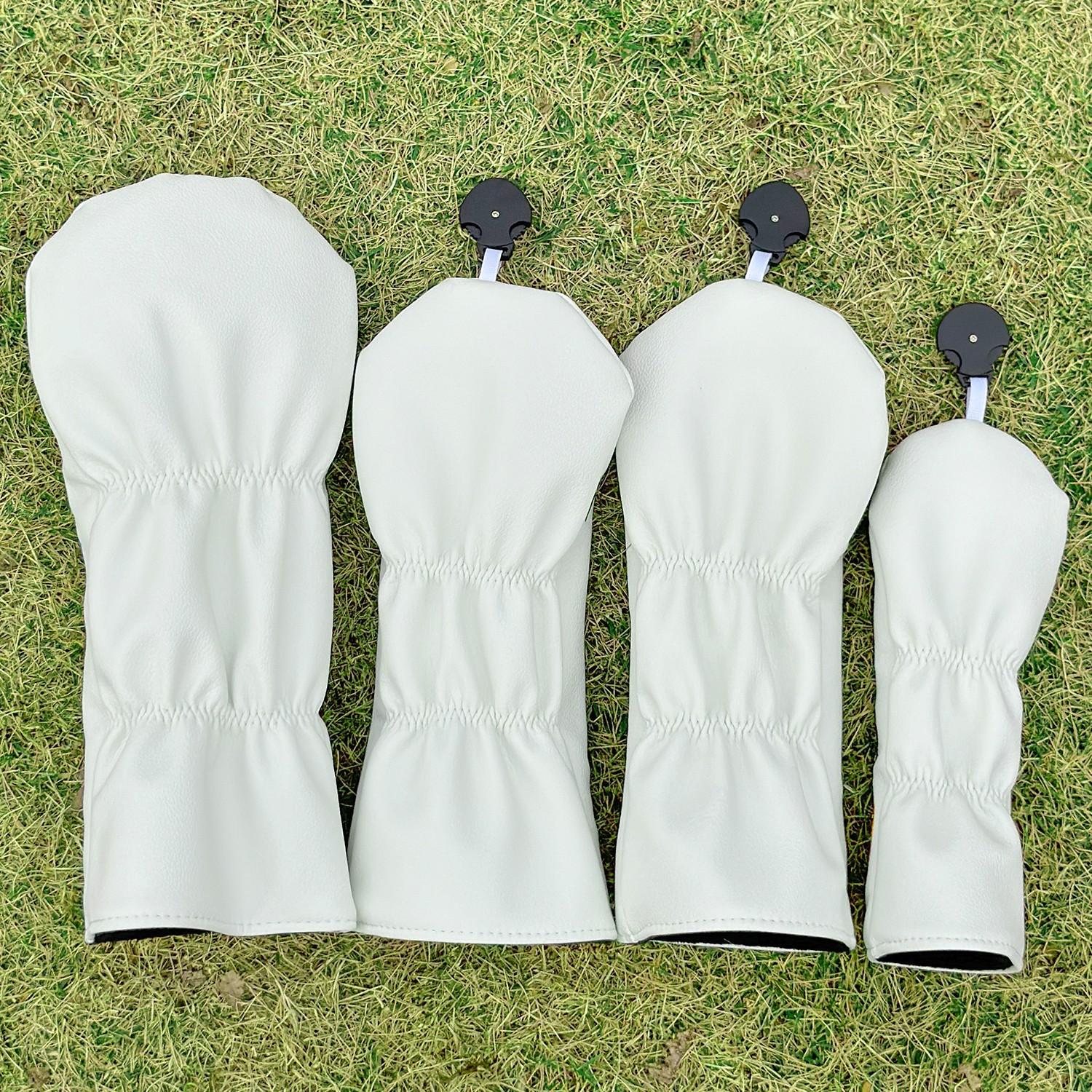 Donut Golf Club Head Cover, 1pc/4pcs Driver Fairway Hybrid Headcovers, Durable Protective Golf Accessories for Golfers