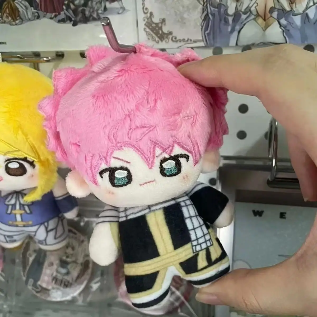 Stuffed 10cm Anime FAIRY TAIL Lucy Heartfilia Natsu Cute Printed Body Cotton Doll Plush Toy COS Birthday Gift or Festival Gift