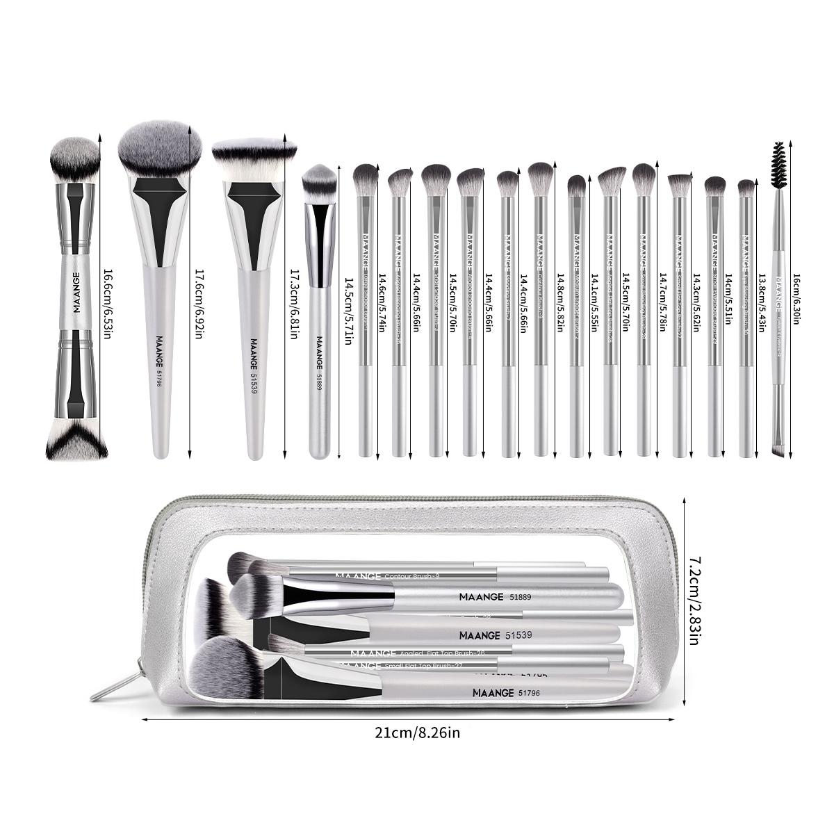 MAANGE Makeup Brush Set, 4/17 Counts/set Face Makeup Brush with Soft Bristles, Soft Makeup Brushes, Kabuki Brush, Eye Brushes, Professional Makeup Products for Women & Girls, Makeup Brushes Kits #GLOBAL PICKS