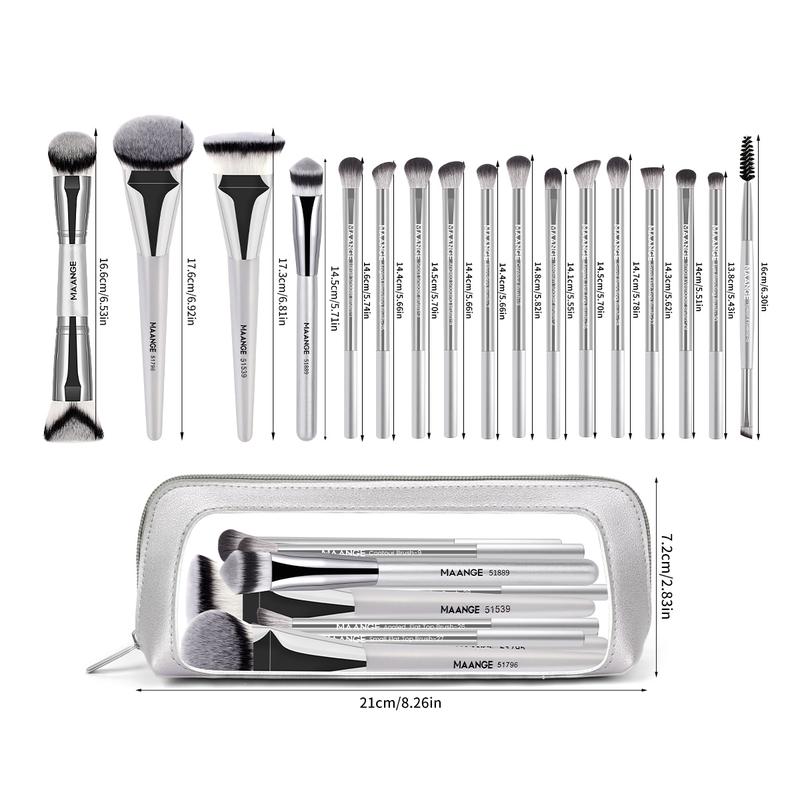 MAANGE Makeup Brush Set, 4/17 Counts/set Face Makeup Brush with Soft Bristles, Soft Makeup Brushes, Kabuki Brush, Eye Brushes, Professional Makeup Products for Women & Girls, Makeup Brushes Kits