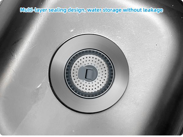 Kitchen Sink Drain Strainer 3 in 1, 304 Stainless Steel Pop Up Sink Stopper, Anti-Clogging Sink Drain Strainer for US Standard Kitchen Drain Kitchen Sink Drain Strainer 3 in 1, 304 Stainless Steel Pop Up Sink Stopper, Anti-Clogging Sink Drain Strainer for US Standard Kitchen Drain