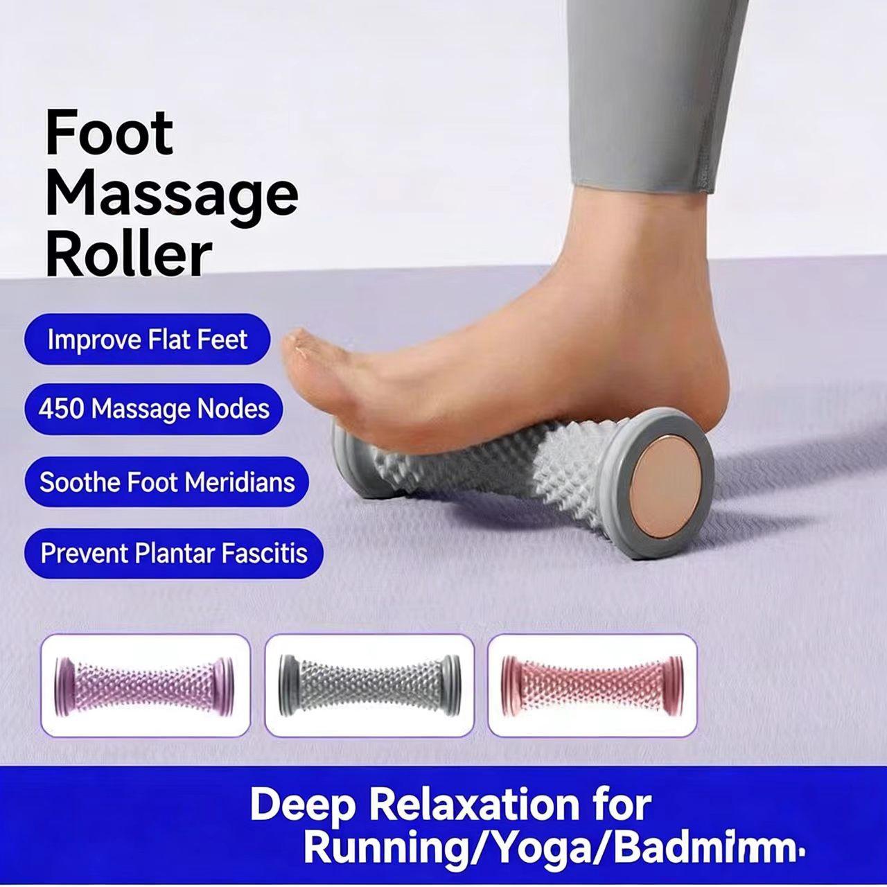 Foot Fascia Roller, Foot Massager, Yoga, Muscle Relaxer, Arch Trainer, Comfortable Exercise Wheel, Home Foot Care, Flat Feet Relief