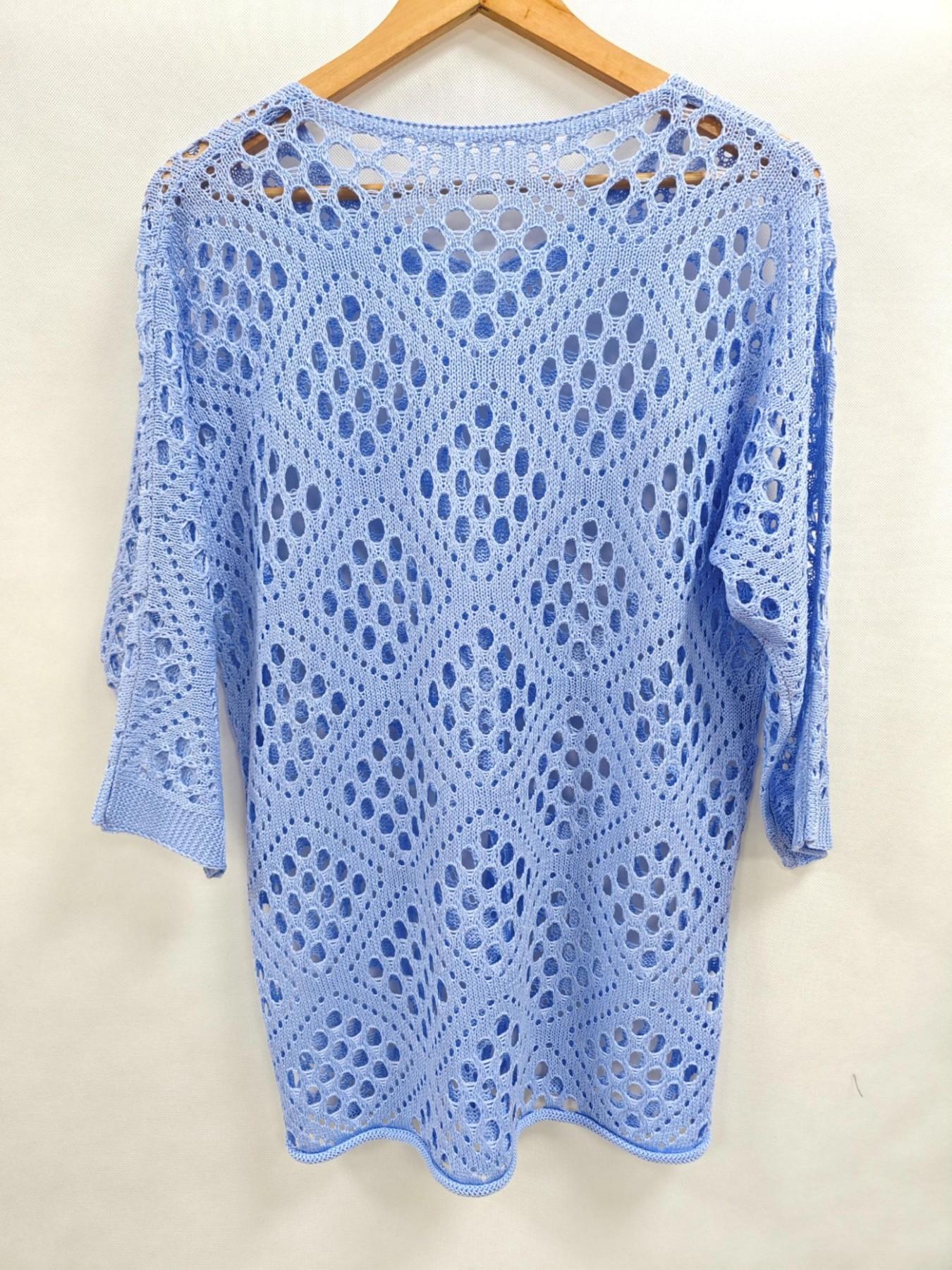 Women's V Neck Batwing Sleeve Crochet Hoodie Tops, Lightweight Hollow Out Design, Perfect for Summer Vacation, Casual Loose Fit