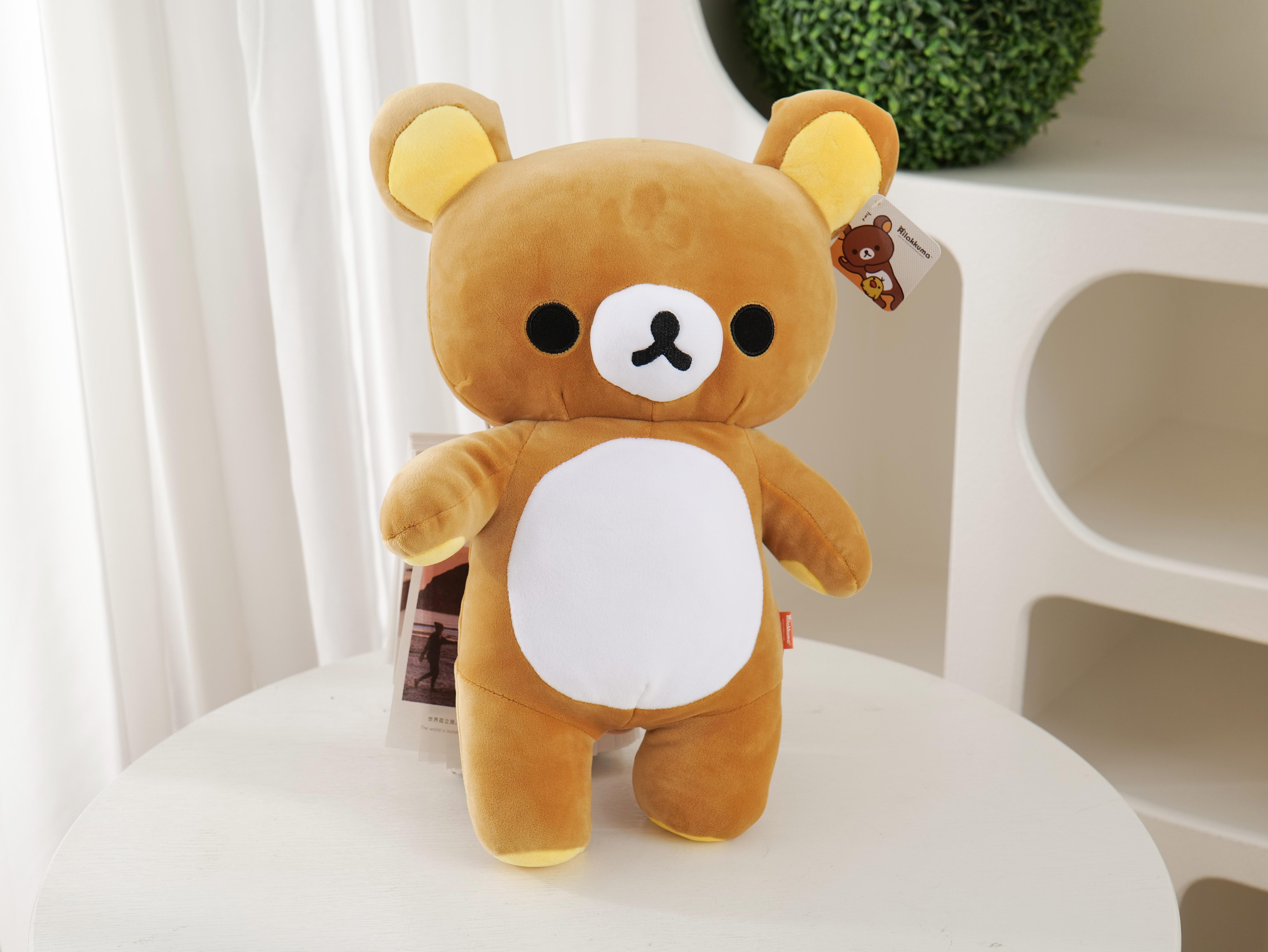 Anime Rilakkuma Cartoon Soft Plush Doll, Kawaii Unisex Room Decor, Classic Teddy Bear Toy, Christmas Gifts for Girls