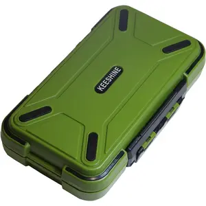 Fishing Tackle Box, Floating Storage Box, Double-Sided Fishing Lure Box with Adjustable Dividers Jewelry Organizer Making Kit Storage Container for Lure Hook Beads Earring Tool(Green)