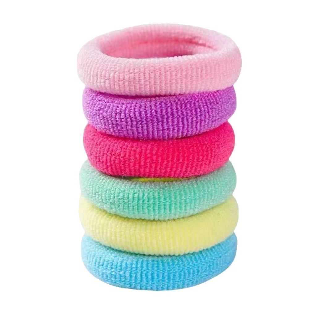 Simple Style Plain Color Elastics Hair Tie Set, Casual Versatile Ponytail Hair Accessories for Women & Girls, Minimalist Hairstyles Headwear Rubber Bands Suitable for Thick Hair