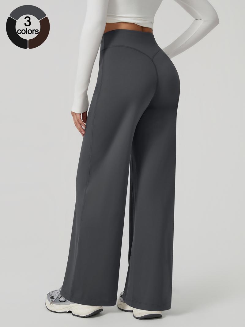 Women's Sporty Leggings, Plain Fitted Design, All Season Comfortable Fitness Running Pants, Elastic & Stylish, Athleisure Style Bottoms