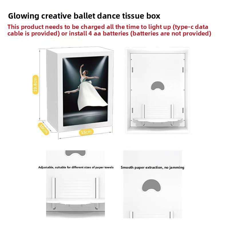 Creative Skirt-Shaped Tissue Holder with Interchangeable Patterned Lid Adorably Designed Animal-Themed Decorative Lamp Perfect for Bathrooms, Living Rooms, and Bedrooms