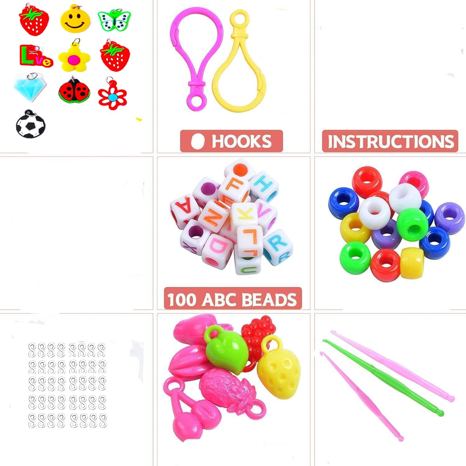 2500+ Rubber Band Loom Bracelet Kit,Loom Bracelet Making kit, Gifts for Birthday and Christmas with, Rubber Band Refill Kit for