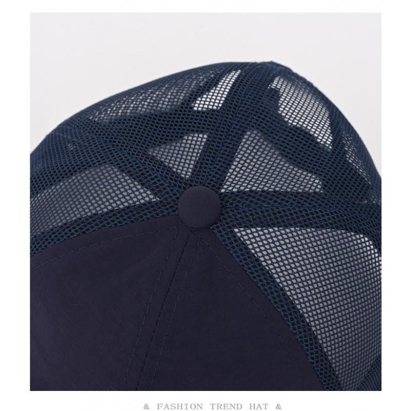 American retro style rolled brim short-brim mesh baseball cap for men and women, summer outdoor sunshade, quick-dry, breathable, sun-protective, soft-brimmed baseball cap