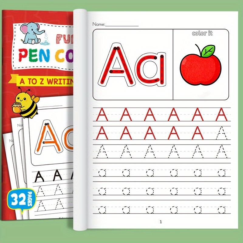 32-Page A-Z Alphabet Tracing & Writing Practice Book, Learning Materials, Tracing Preschool Books, Including Coloring, Uppercase And Lowercase Letters, And Phonics Practice, For First Graders, Ideal For Home Education And Classroom Use, Or As Easter Gift