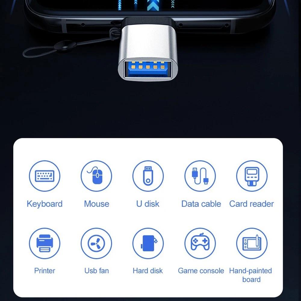 Usb 3.0 otg adapter, micro usb to uSb female Converter for phone tablet Camera, High-speed data Transfer, Portable Cross-Interface Connector, Multi-device Compatibility, Single or Double pack Option