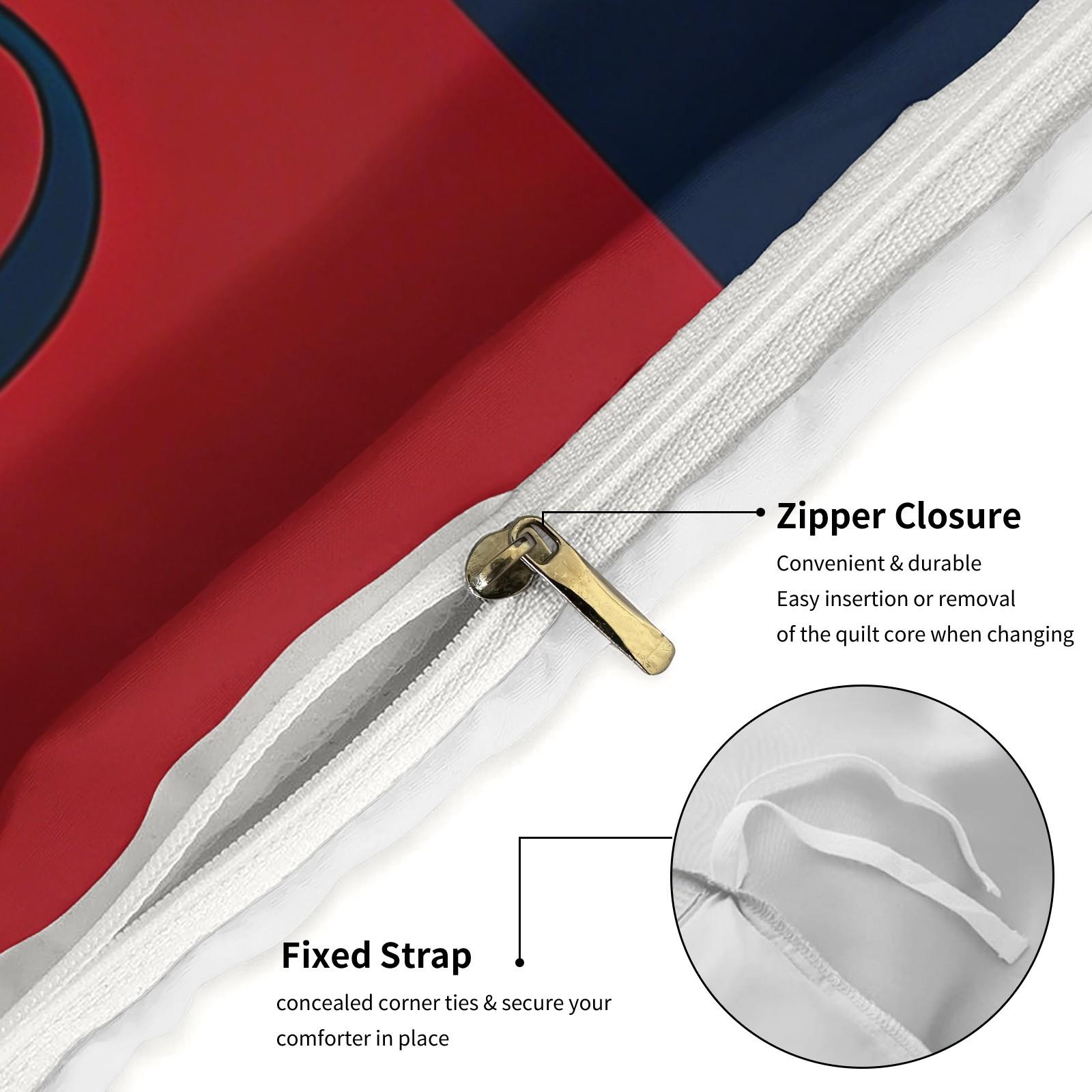 Striped Bear Pattern Print Soft and Durable Bedding Set, Includes 1 Duvet Cover and 1 or 2 Pillowcases, Excludes Quilt and Pillow Inserts, Suitable as Gifts for Teens and Adults, Modern Stylish Bedroom Bed Decorations