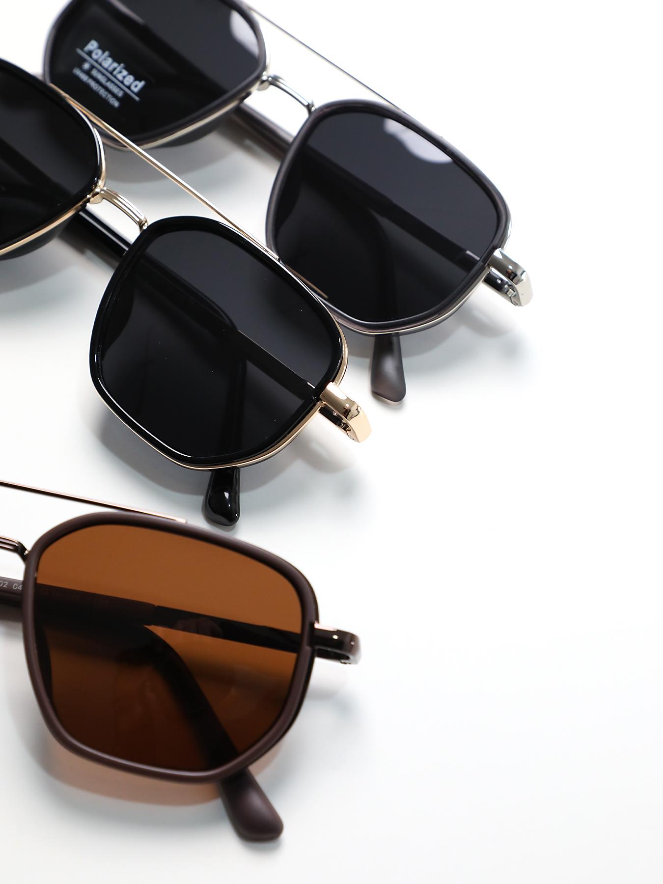 Unisex Fashionable Modern Trendy Sunglasses, Trendy Shades, Geometric Frame Trendy Casual Sunglasses for Everyday Use, Fashion Accessories for Outdoor Activities