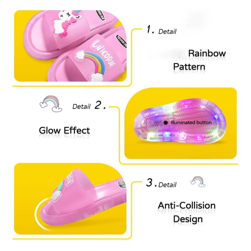 Girl Slippers Children LED Kids Slippers Baby Bathroom Sandals Kids Shoes for Girl Boys Light Up Shoes Toddler