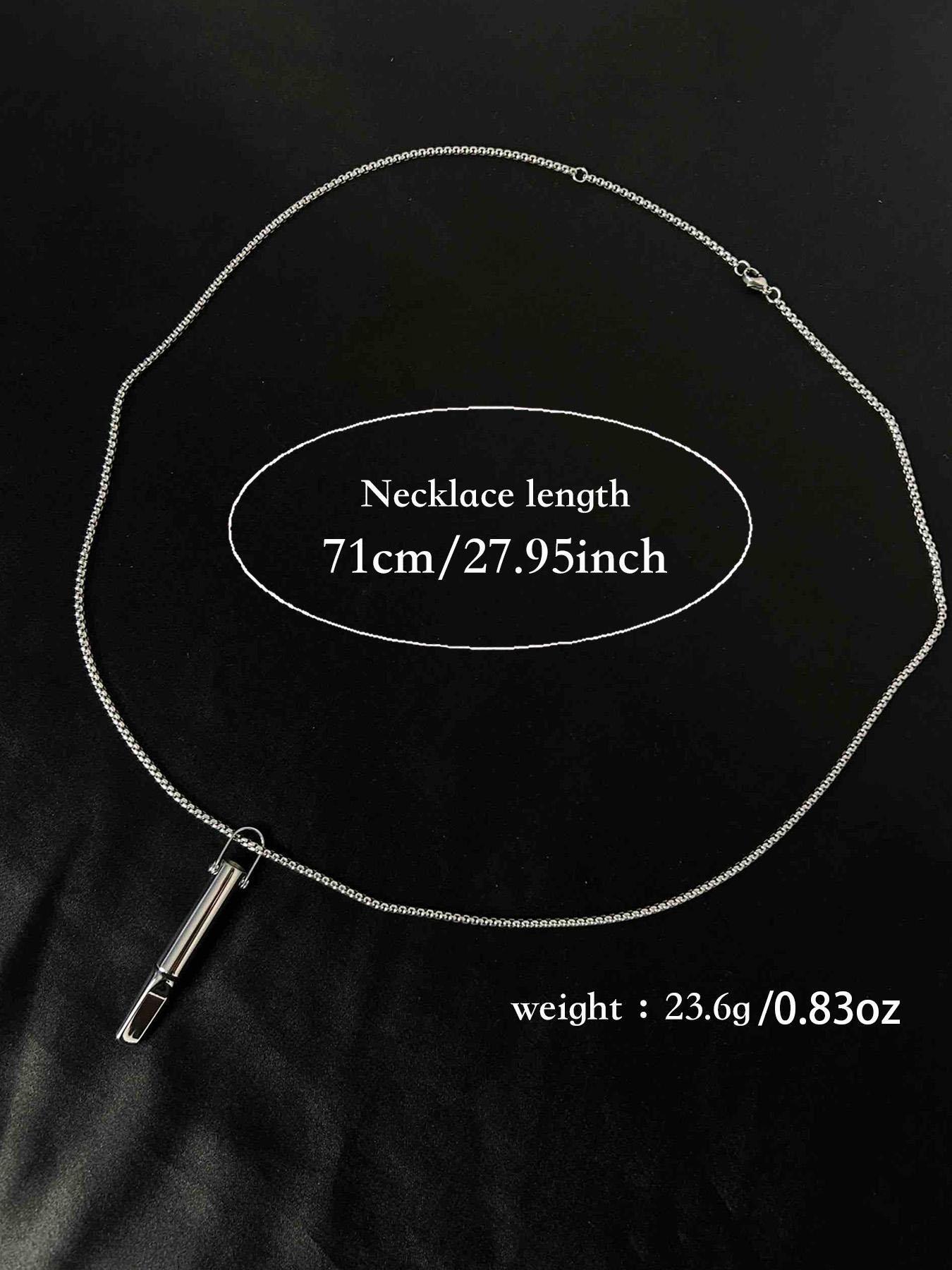 Breath Necklace Stainless Steel Detachable Anxiety Relief Pendant, Mindfulness Breathing, Stress Relief Jewelry, Unisex Gift