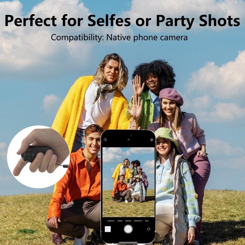 Bluetooth-compatible Remote Control for Short Video Scrolling, Page Turning, Volume Control, Camera Shutter, Multi-System Hands-Free Phone Handle, 2026 Upgrade Edition