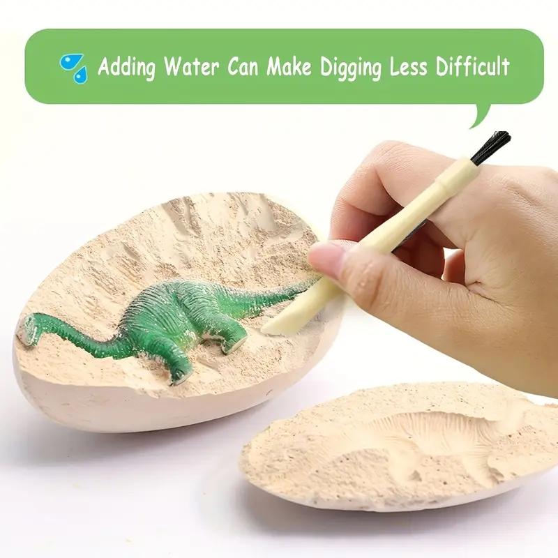 Dinosaur Fossil Dig Egg Set, 12 Unique Dinosaur Eggs with Cute Discoveries, Perfect Easter Party Supplies, Ideal Birthday Gift