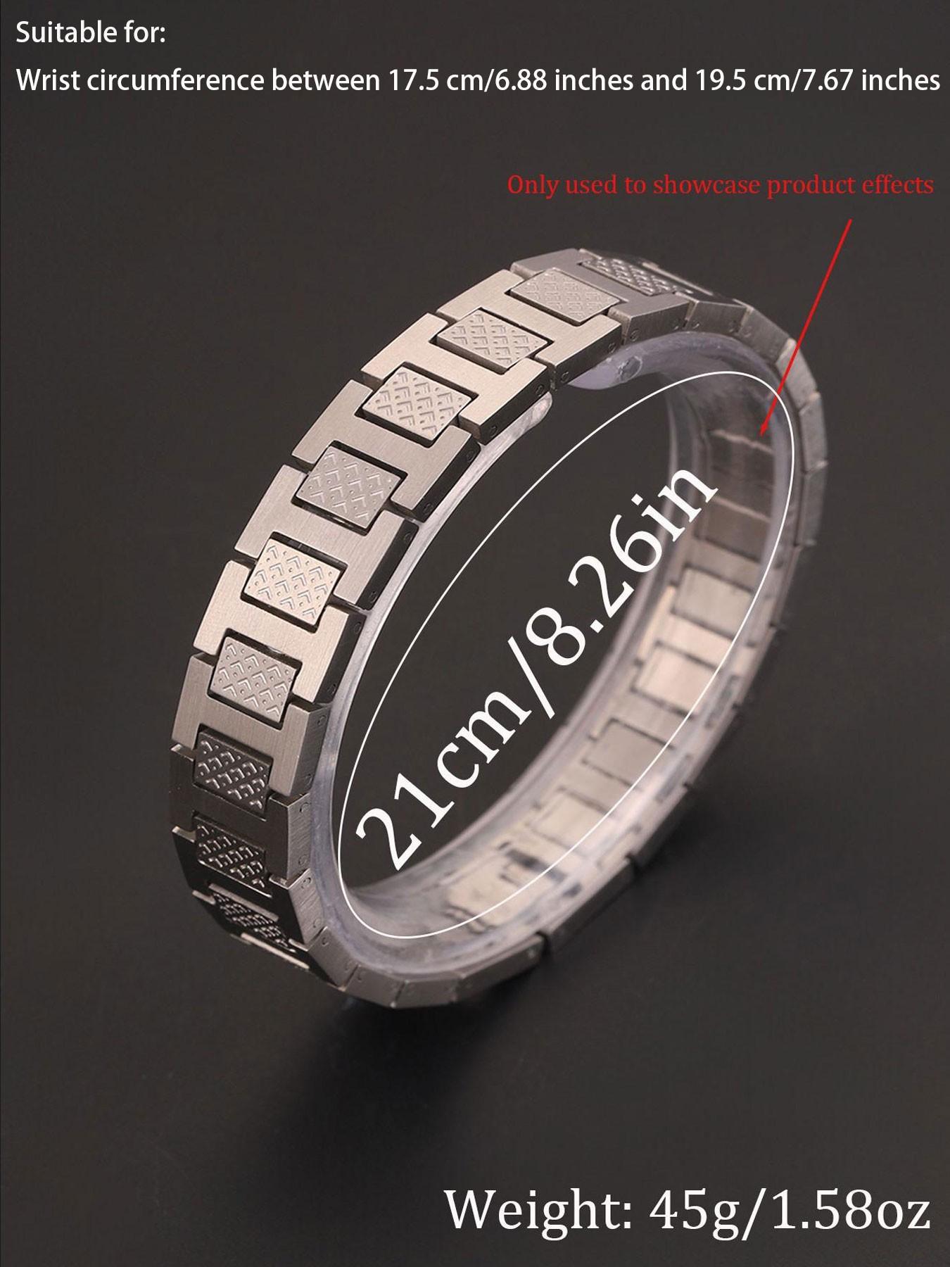 Fashion Retro Stainless Steel Crocodile Strap Bracelet, Ideal for Men's Daily Wear, Perfect Gift for Friends, Boyfriend, Father's Day