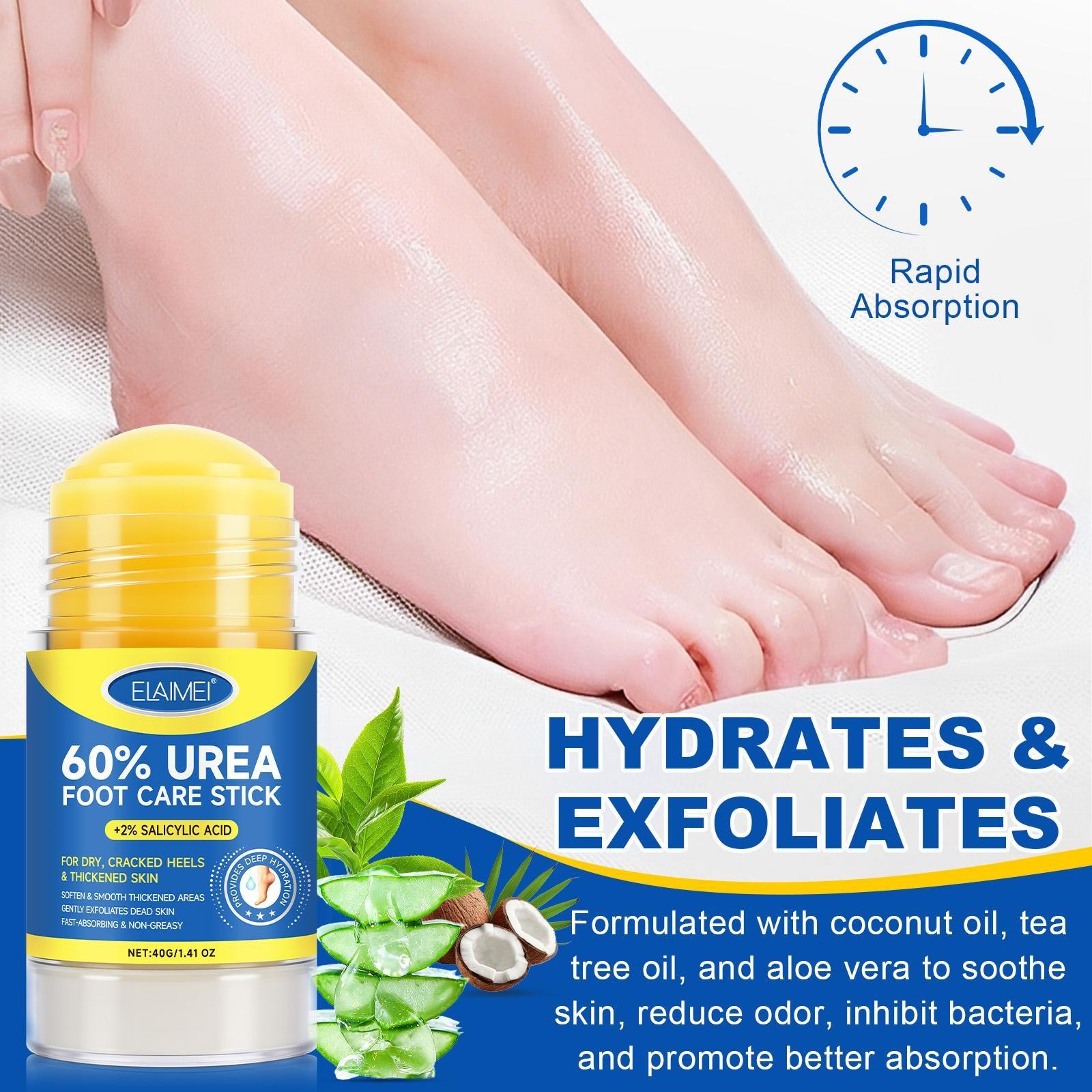ELAIMEI Urea Care Stick, Hand and Foot Cream, Anti-Cracking Foot Cream, Moisturizing, Anti-Cracking, Softening and Nourishing Cream, suitable for dry, cracked feet, removes dead skin, and moisturizes dry skin