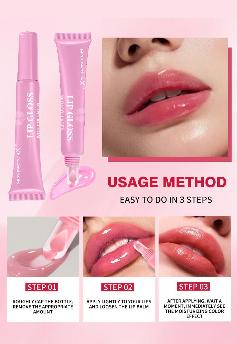 Valentine's Day Lip Gloss Set, 6pcs Box Colorful Moisturizing Lip Gel, Long-Lasting Hydration, Unique Gift for Women, Mother's Day & Christmas